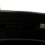 Patent Calfskin Quilted Mini Flap Black