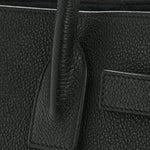 Grained Calfskin Baby Sac De Jour Black