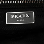 Re-Nylon Triangle Padded Patchwork Shoulder Bag Black