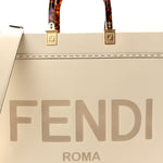 Vitello King Plexiglass Medium Fendi Sunshine Shopper Tote White Ice