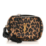Calfskin Heart Leopard Print Monogram Baby Lou Camera Bag Toffee