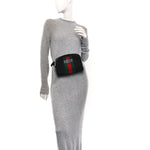Canvas Web Slim Belt Bag Black