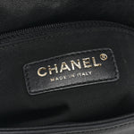 Sheepskin Chevron Quilted Mini Double Chevron Flap Black