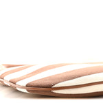 Canvas Calfskin Striped Ivy  Cacao Naturale