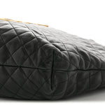 Lambskin Quilted Maxi Icare Shopping Tote Black