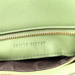 Roxy Calfskin Web Medium Blondie Top Handle Shoulder Flap Bag Salamander Green