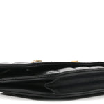 Aged Calfskin Quilted Lucky Charms 2.55 Reissue Wallet On Chain WOC Black