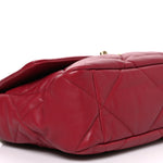 Lambskin Quilted Large Chanel 19 Flap Red