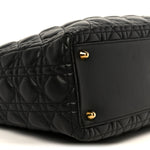 Lambskin Cannage Large Lady Dior Black