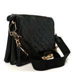 Lambskin Embossed Monogram Coussin MM Black