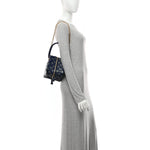 Lambskin Embossed Monogram Square Bag Blue Green
