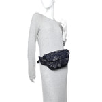 Denim Monogram Web Belt Bag Blue Multicolor