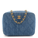 Denim Quilted CC Pearl Crush Camera Case Blue