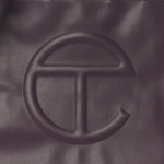 Vegan Leather Large Shopping Bag Eggplant
