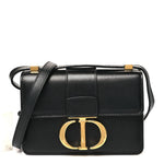 Smooth Calfskin 30 Montaigne Flap Bag Black