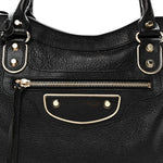 Chevre Gold Metallic Edge Hardware City Black