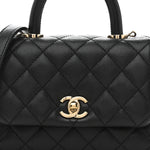Caviar Quilted Extra Mini Coco Handle Flap Black