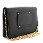 Epi Twist Belt Chain Wallet Black
