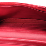 Lambskin Quilted Wallet On Chain WOC Dark Pink