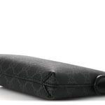 GG Supreme Monogram Azalea Calfskin Small Retro Interlocking G Wristlet Messenger Bag Black