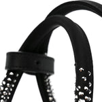 Satin Crystal Mini Galleria Double Zip Tote Metal