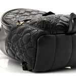 Lambskin Flower Quilted Palm Springs Backpack PM Black