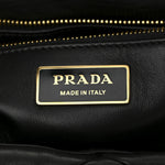Nappa Metal Quilted Small Patchwork System Flap Bag Black
