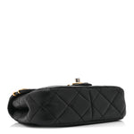 Lambskin Quilted Mini Coco Clips Single Flap Black