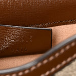 GG Supreme Monogram Mini Horsebit 1955 Crossbody Bag Beige Brown Sugar