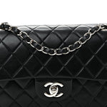 Lambskin Quilted Small Double Flap Black