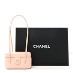Shiny Caviar Preppy Coco Long Vanity With Strap  Light Pink