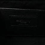 Grain De Poudre Textured Mixed Matelasse Triquilt Small Monogram Monochrome Satchel Black