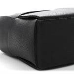 Grained Calfskin Intrecciato Mini Arco Tote Black