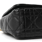 Calfskin Cannage Small Caro Bag Black