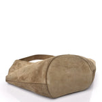 Suede Calfskin Medium Lotus Tote Mud