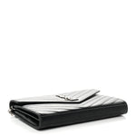 Grain De Poudre Matelasse Chevron Monogram Chain Wallet  Black