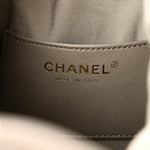 Suede Quilted Medium Chanel 25 Handbag Grey