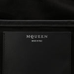 Canvas Calfskin T-Bar Shopping Bag Black