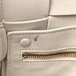 Patent Maxi Intrecciato Cassette Crossbody Bag White