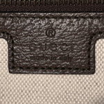 GG Supreme Monogram Textured Dollar Calfskin Web Ophidia Wristlet Shoulder Bag Beige Ebony New Acero