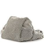 Satin Crystal Embellished Bonny Shoulder Bag Silver