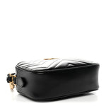 Calfskin Matelasse Mini GG Marmont Chain Shoulder Bag Black