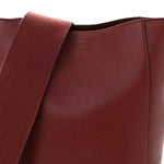 Soft Grained Calfskin Sangle Bucket Bag Light Burgundy