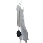 Chiffron Beaded Pochon Souple Bag Black