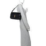 Box Calfskin Monogram Large Solferino Shoulder Bag Black