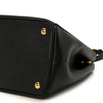 Saffiano Lux Large Galleria Double Zip Tote Black