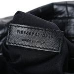 Crocodile Embossed Lambskin Monogram Medium Niki Chain Satchel Black