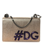 Metallic Calfskin DG Girls Millennials Crossbody Bag Gold