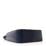 Calfskin Gancini Lock Flap Crossbody Navy