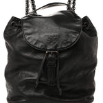 Soft Calfskin Cinch Backpack Black